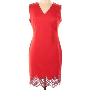 Bright Red Sheath Dress